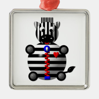 Ornamento De Metal Zebra com Zipper