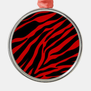 Ornamento De Metal zebra vermelha