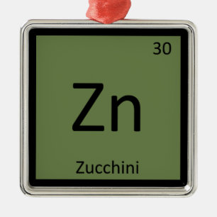 Ornamento De Metal Zn - Química de Legumes Abobrinha Tabela Periódica