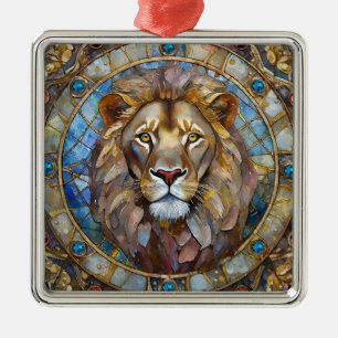 Ornamento De Metal Zodiac - Leão o Leão