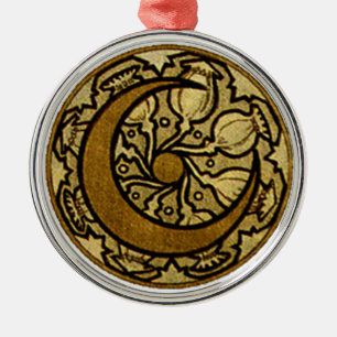 Ornamento De Metal Zodicent Moon Mucha