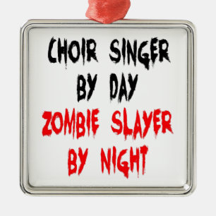 Ornamento De Metal Zombie Slayer Choir Singer