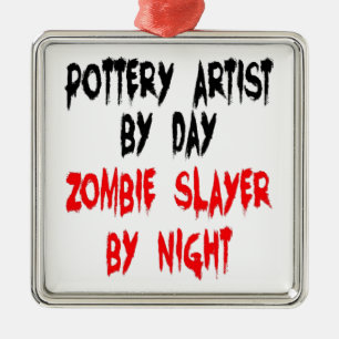 Ornamento De Metal Zombie Slayer Pottery Artist