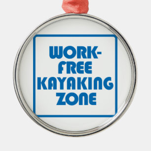 Ornamento De Metal Zona de Kayaking Livre do Trabalho