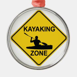 Ornamento De Metal Zona Kayaking