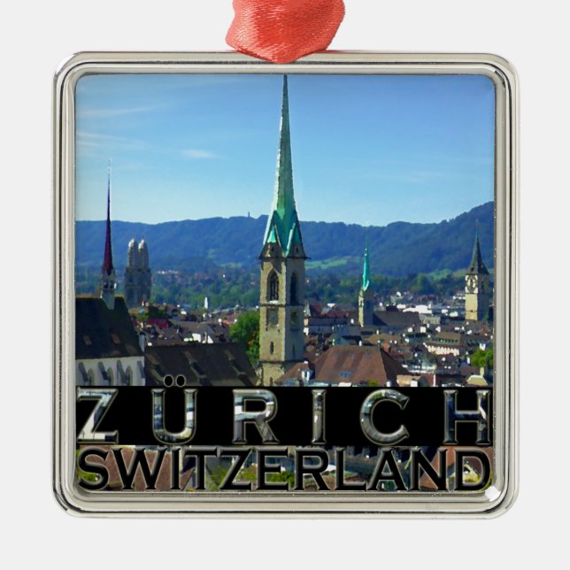 Ornamento De Metal Zurique (Frente)