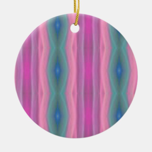 Ornamento de Música Cerâmica Rosa (Frente)