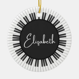 Ornamento de Música Piano Personalizável Personali