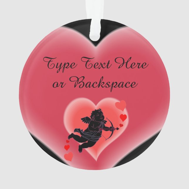Ornamento de namorados - Ornamento Cupido Personal (Verso)