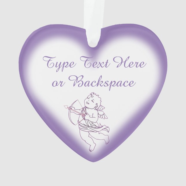 Ornamento de namorados - Ornamento Cupido Personal (Verso)