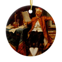 Ornamento de Natais vintages de Cotação de Livro P