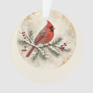 Ornamento de Natal Cardinal Memorial Personalizado
