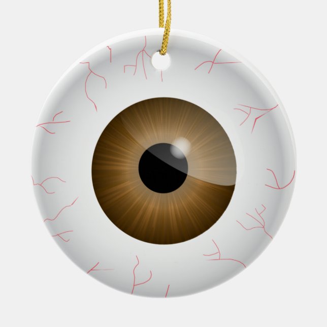 Ornamento De Olhos De Sangue Castanho (Frente)