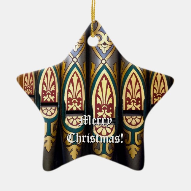 Ornamento de órgãos Feliz Natal (Frente)
