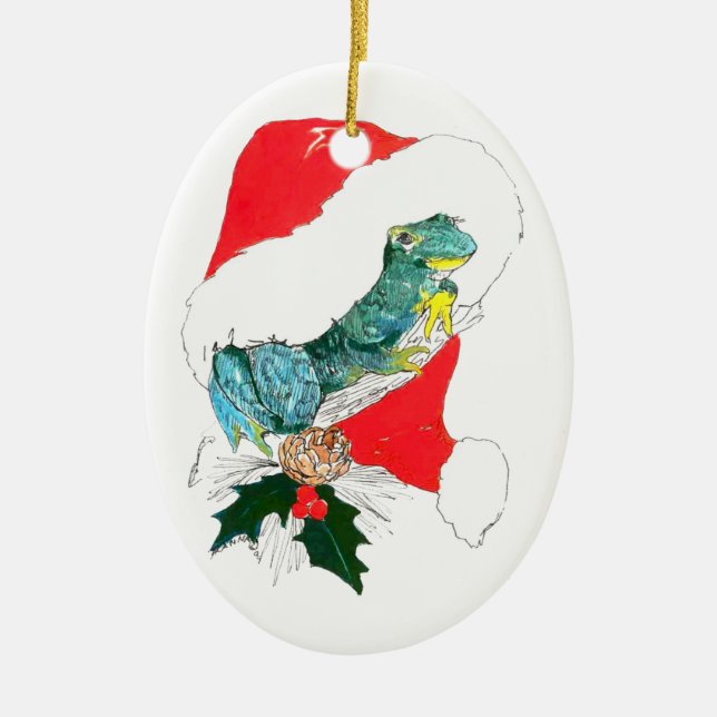 Ornamento de Oval de Natal Whimsical Alaska (Frente)