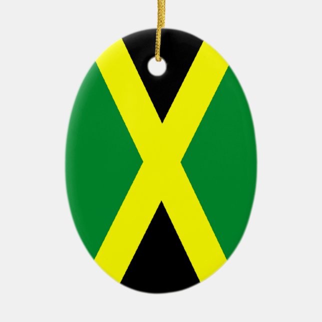 Ornamento de Oval do Flag Jamaica (Frente)