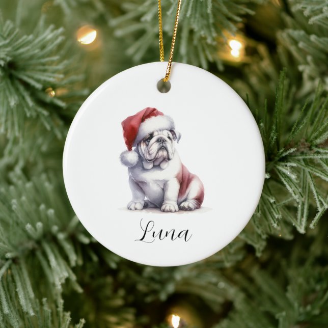 Ornamento de Papai Noel de Cachorro de Natal Inglê (Árvore)