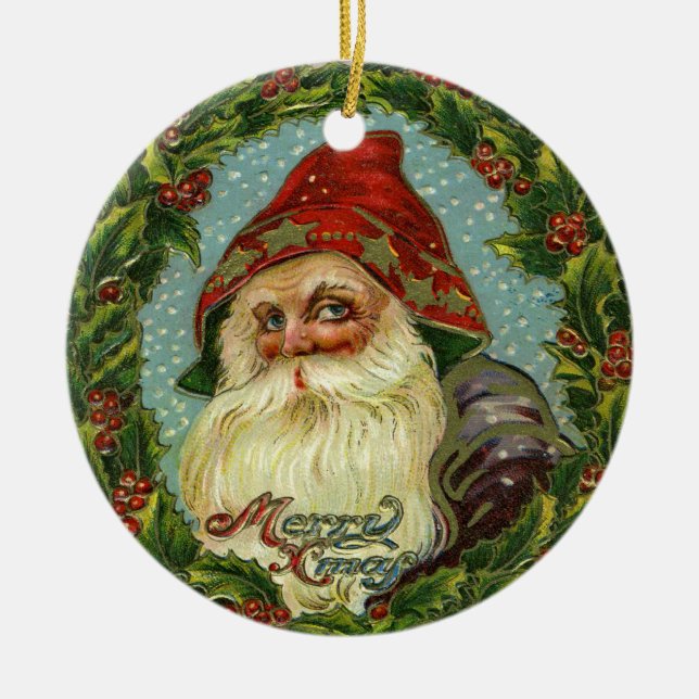 Ornamento de Papai Noel do Victorian (Frente)
