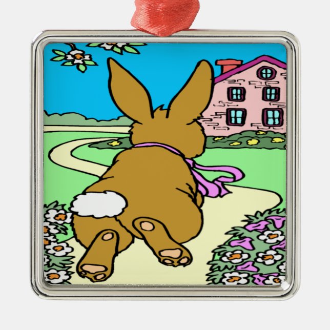 Ornamento de Páscoas de Trilha Bunny (Frente)