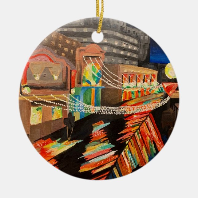 ornamento de pintura de passarela de Atlantic City (Frente)