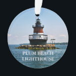 Ornamento de Plum Beach Lighthouse Rhode Island<br><div class="desc">Enfeites de natal de Plum Beach Lighthouse Rhode Island</div>