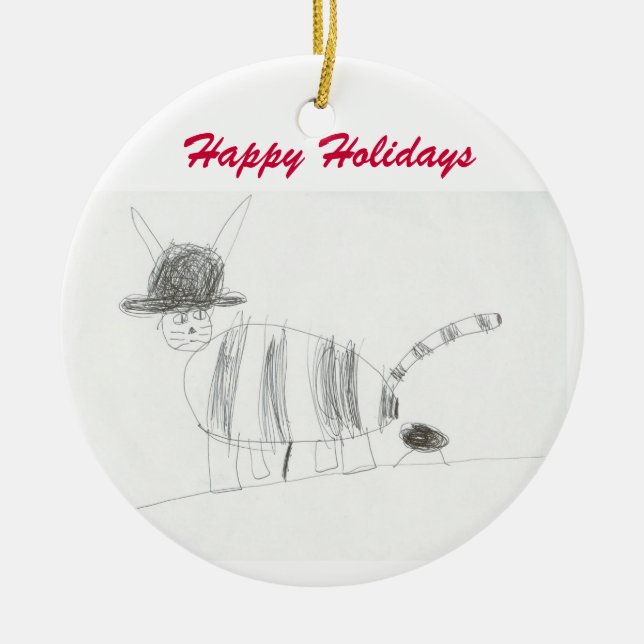 Ornamento de Poo do gato (Frente)