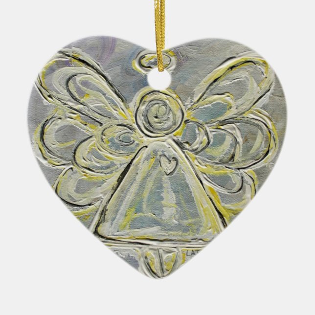 Ornamento de Prata e Anjo Branco (Frente)