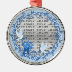 Ornamento de Prata Redonda Personalizada da Porta