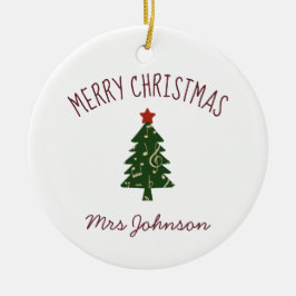 Ornamento de presente de Natal personalizável para