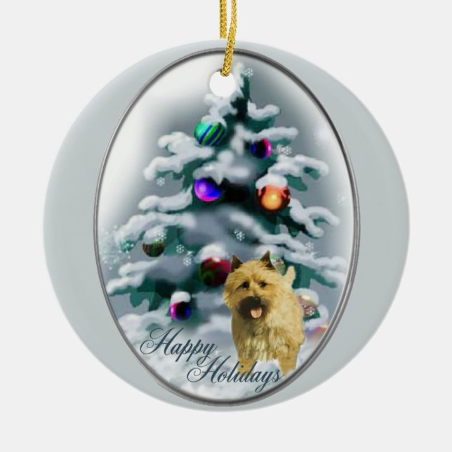 Ornamento de presentes de Natal Cairn Terrier (Frente)