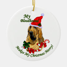 Ornamento de Presentes de Natal de Bloodhound