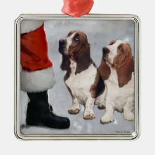 Ornamento de Presentes de Natal de Caça-Basset