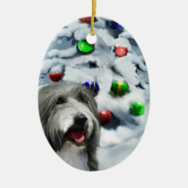 Ornamento de presentes de Natal de Collie