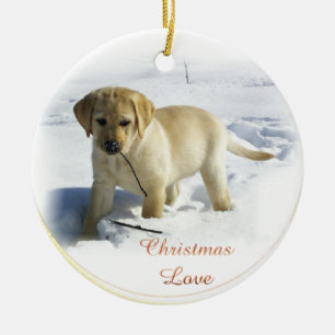 Ornamento de presentes de Natal do Labrador Retrie