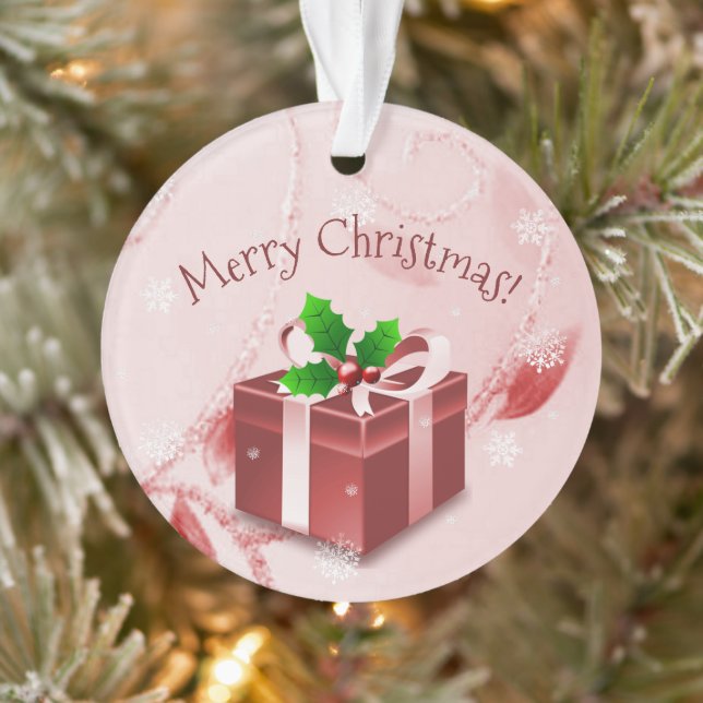 Ornamento de Presentes de Natal Vermelho (Árvore)