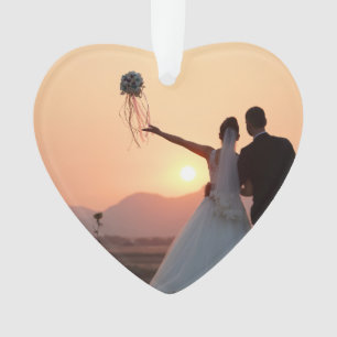 Ornamento de recém-casados rosa Dourado