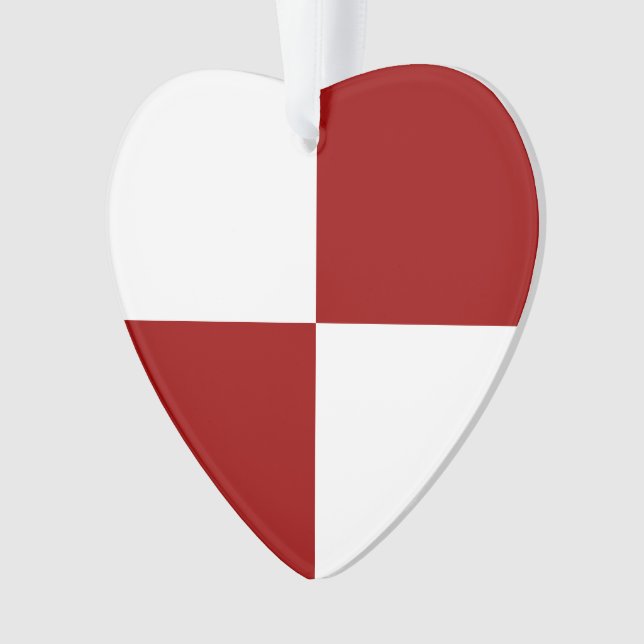 Ornamento de Retângulos vermelhos e brancos (Frente)