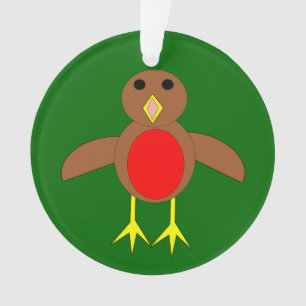 Ornamento de Robin acrílico de Natal