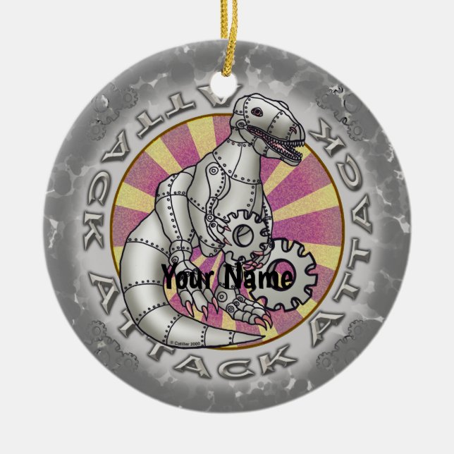 Ornamento de Robô Dinossauro (Frente)