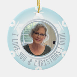 Ornamento de Rosto de Natal Floco de Neve Feriado