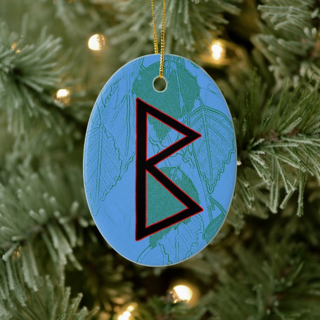 Ornamento de Rune Yule Berkano Viking - Mãe Terra! (Árvore)