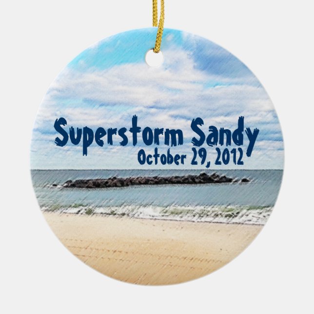 Ornamento de Sandy do Superstorm (Frente)