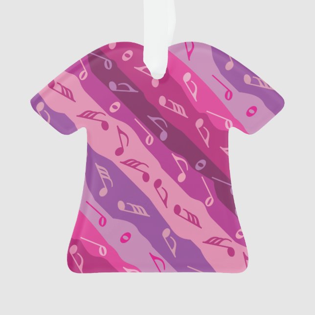 Ornamento de Stripes de Nota de Música (Frente)