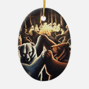 Ornamento de Ursos Dançantes Ofertas de Amor Multi