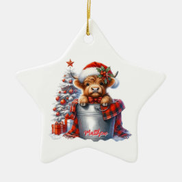 Ornamento de Vaca Highland Personalizada