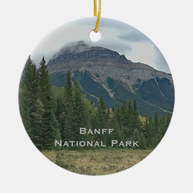 Ornamento de Viagem de Montanha do Banff National  (Frente)