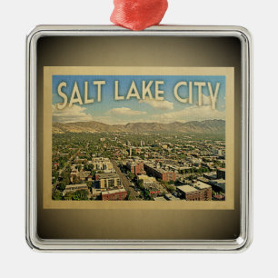 Ornamento de Viagens vintage de Salt Lake City Uta