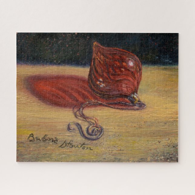 "Ornamento de Vidro Vermelho" Quebra-cabeça de Vid (Horizontal)