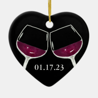 Ornamento de vinho tinto em torradas