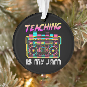 Ornamento De Volta à Escola Retro Ensino é Minha Paixão 80s